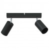 Reflektor sufitowy Z reflektorami Czarny 26 x 6 x 16 cm Metal