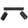 Reflektor sufitowy Z reflektorami Czarny 26 x 6 x 16 cm Metal