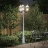Lampa ogrodowa Biały 61 x 53 x 235 cm Aluminium i szkło