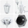 Lampa ogrodowa Biały 61 x 53 x 235 cm Aluminium i szkło