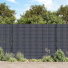 Osłona na ogrodzenie ogrodowe, PVC, 70x0,19 m, ciemnoszara
