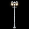 Lampa ogrodowa Biały 61 x 53 x 235 cm Aluminium i szkło