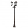Lampa ogrodowa kolor bronzu 61 x 53 x 235 cm Aluminium i szkło
