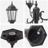 Lampa ogrodowa kolor bronzu 61 x 53 x 235 cm Aluminium i szkło