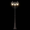 Lampa ogrodowa kolor bronzu 61 x 53 x 235 cm Aluminium i szkło