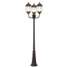Lampa ogrodowa kolor bronzu 61 x 53 x 235 cm Aluminium i szkło