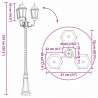 Lampa ogrodowa kolor bronzu 61 x 53 x 235 cm Aluminium i szkło