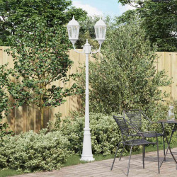 Lampa ogrodowa Biały 68 x 20 x 235 cm Aluminium i szkło
