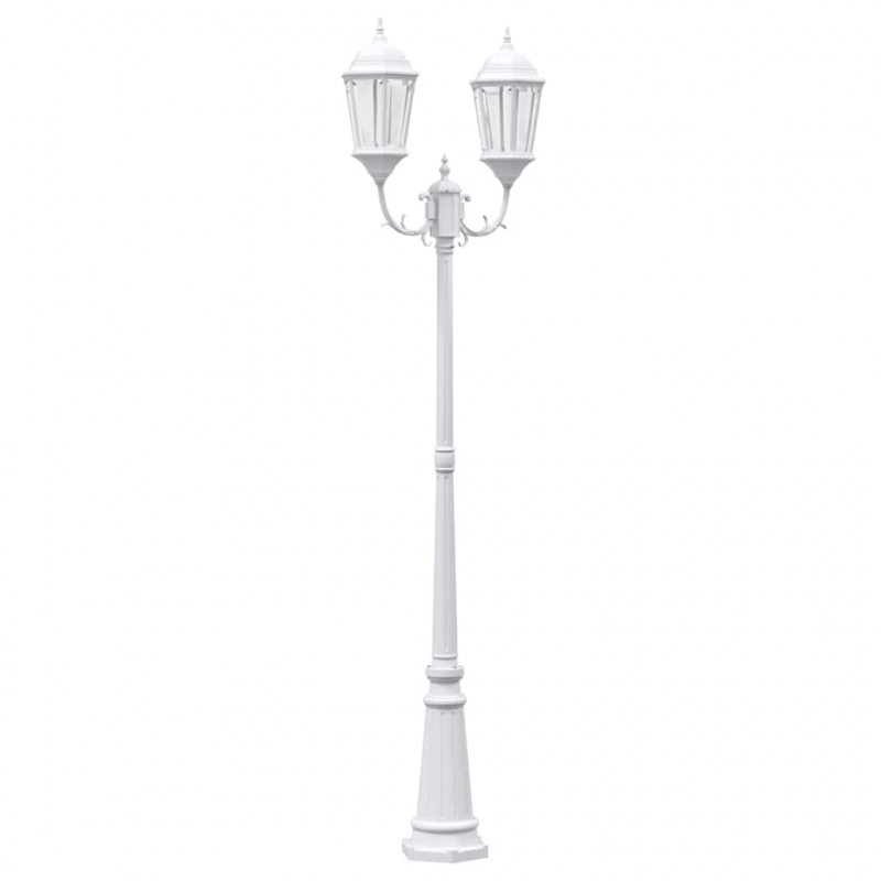 Lampa ogrodowa Biały 68 x 20 x 235 cm Aluminium i szkło