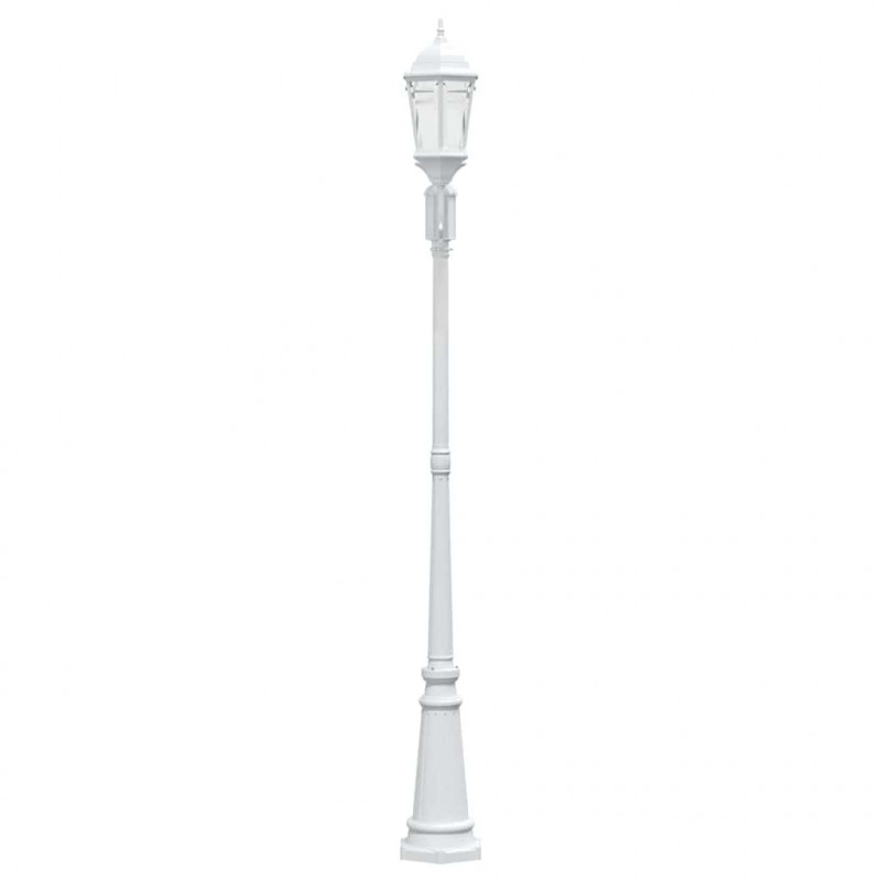 Lampa ogrodowa Biały 68 x 20 x 235 cm Aluminium i szkło