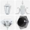 Lampa ogrodowa Biały 68 x 20 x 235 cm Aluminium i szkło