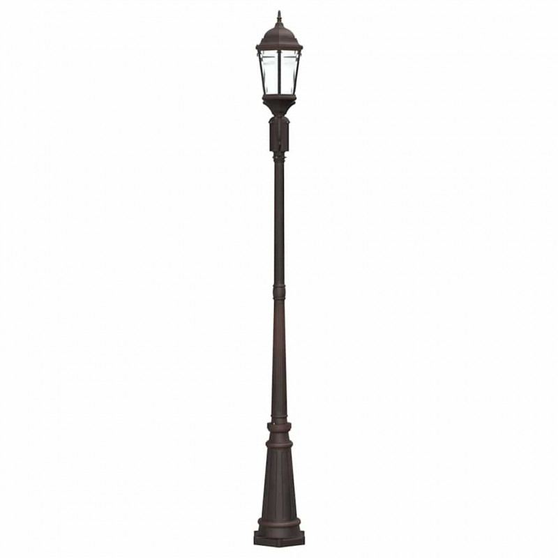 Lampa ogrodowa kolor bronzu 68 x 20 x 235 cm Aluminium i szkło
