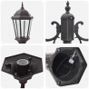 Lampa ogrodowa kolor bronzu 68 x 20 x 235 cm Aluminium i szkło