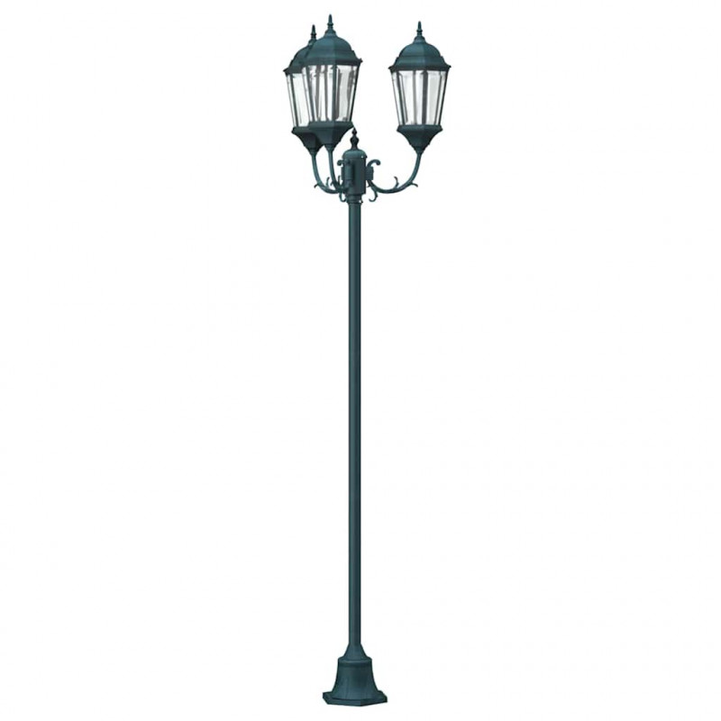 Lampa ogrodowa Vintage szczotkowana zieleń 57 x 49 x 241 cm