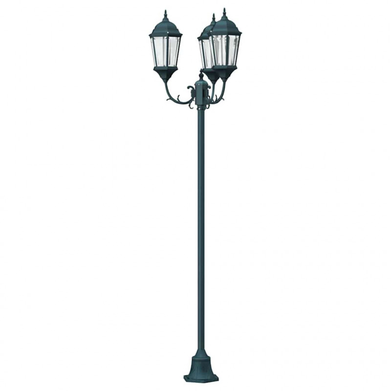 Lampa ogrodowa Vintage szczotkowana zieleń 57 x 49 x 241 cm