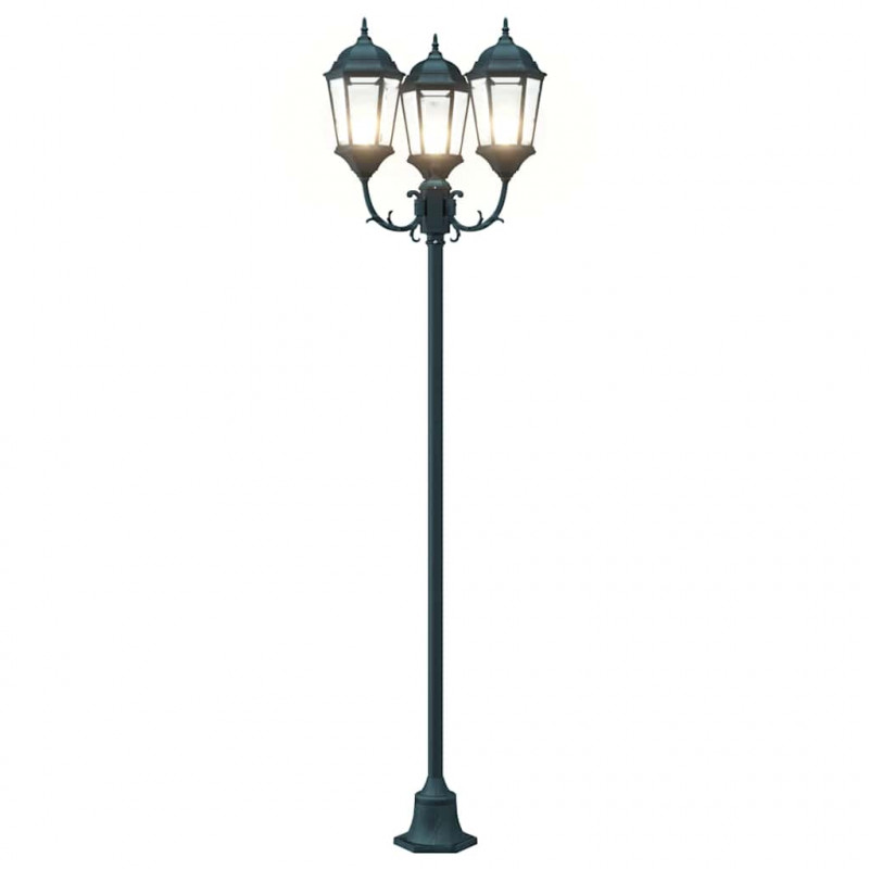 Lampa ogrodowa Vintage szczotkowana zieleń 57 x 49 x 241 cm