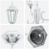 Lampa ogrodowa Biały 57 x 49 x 241 cm Aluminium i szkło