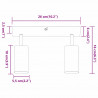 Reflektor sufitowy Z reflektorami Nikiel 26 x 6 x 16 cm Metal