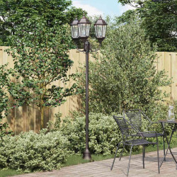 Lampa ogrodowa kolor bronzu 57 x 49 x 241 cm Aluminium i szkło