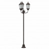 Lampa ogrodowa kolor bronzu 57 x 49 x 241 cm Aluminium i szkło