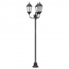 Lampa ogrodowa kolor bronzu 57 x 49 x 241 cm Aluminium i szkło