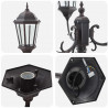 Lampa ogrodowa kolor bronzu 57 x 49 x 241 cm Aluminium i szkło