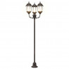 Lampa ogrodowa kolor bronzu 57 x 49 x 241 cm Aluminium i szkło