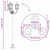 Lampa ogrodowa kolor bronzu 57 x 49 x 241 cm Aluminium i szkło