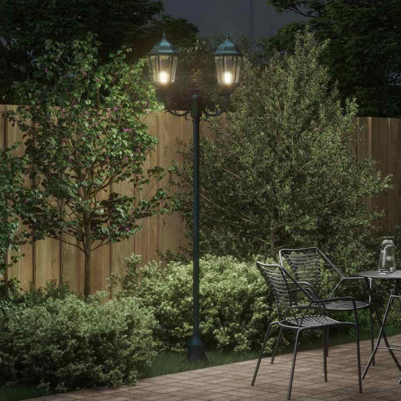 Lampa ogrodowa Vintage szczotkowana zieleń 68 x 20 x 235 cm