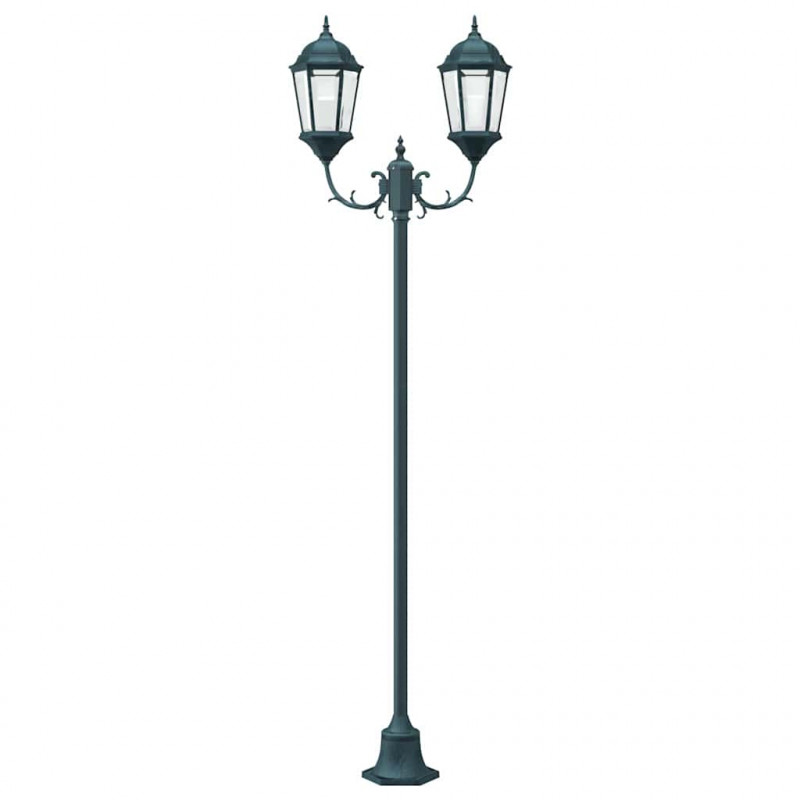Lampa ogrodowa Vintage szczotkowana zieleń 68 x 20 x 235 cm