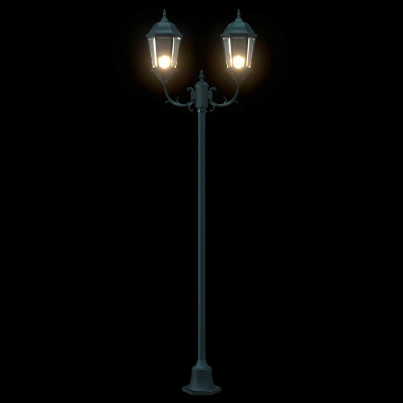 Lampa ogrodowa Vintage szczotkowana zieleń 68 x 20 x 235 cm