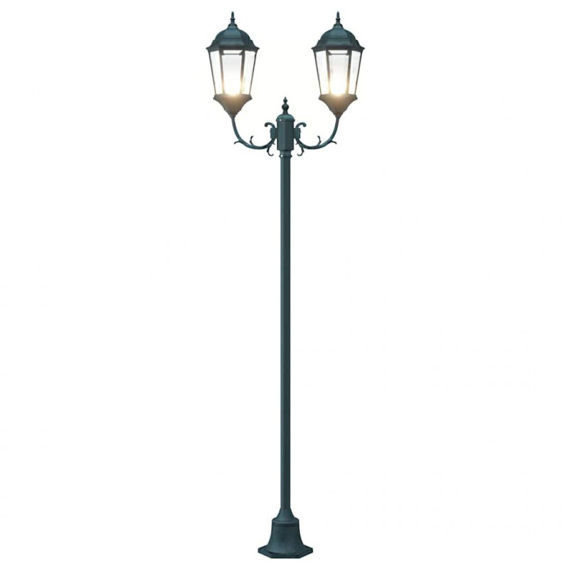 Lampa ogrodowa Vintage szczotkowana zieleń 68 x 20 x 235 cm