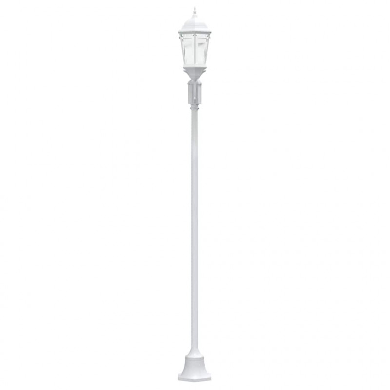 Lampa ogrodowa Biały 68 x 20 x 235 cm Aluminium i szkło