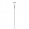 Lampa ogrodowa Biały 68 x 20 x 235 cm Aluminium i szkło