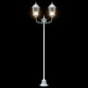Lampa ogrodowa Biały 68 x 20 x 235 cm Aluminium i szkło