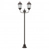 Lampa ogrodowa kolor bronzu 68 x 20 x 235 cm Aluminium i szkło