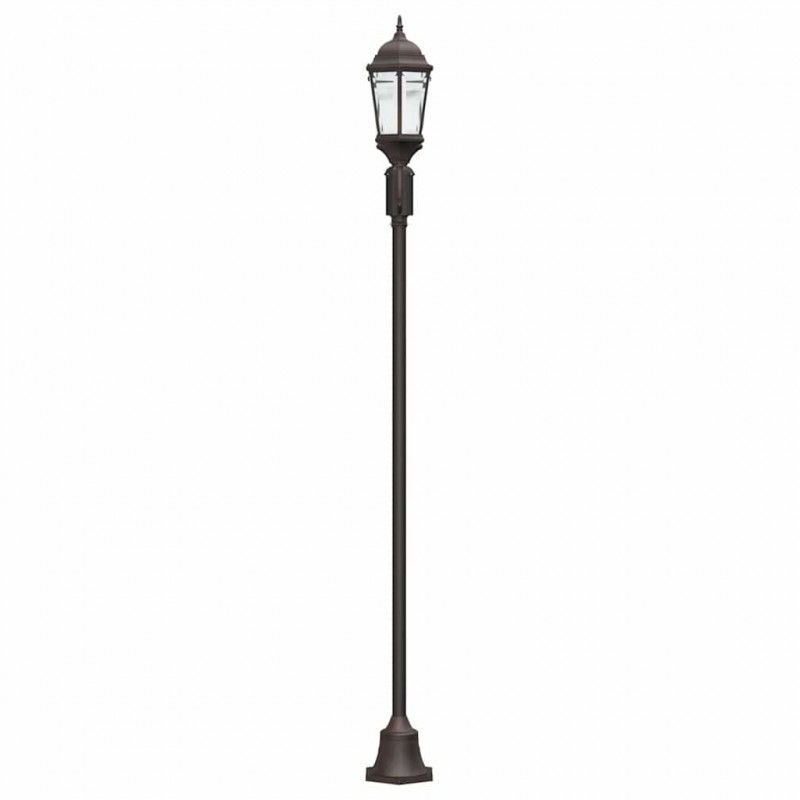 Lampa ogrodowa kolor bronzu 68 x 20 x 235 cm Aluminium i szkło