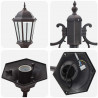 Lampa ogrodowa kolor bronzu 68 x 20 x 235 cm Aluminium i szkło