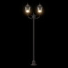 Lampa ogrodowa kolor bronzu 68 x 20 x 235 cm Aluminium i szkło