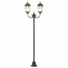 Lampa ogrodowa kolor bronzu 68 x 20 x 235 cm Aluminium i szkło