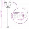 Lampa ogrodowa kolor bronzu 68 x 20 x 235 cm Aluminium i szkło
