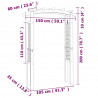 Pergola w kształcie łuku, 150 x 60 x 210 cm, drewno
