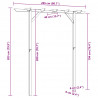 Pergola ogrodowa, 205 x 40 x 203 cm, drewno