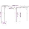 Pergola ogrodowa, 410 x 40 x 203 cm, drewno