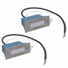 Wpuszczane lampki schodowe LED, 2 sztuki, 44x111x56 mm