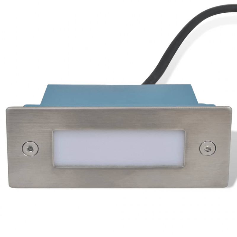 Wpuszczane lampki schodowe LED, 2 sztuki, 44x111x56 mm