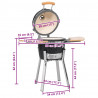 Ceramiczny grill Kamado z wędzarnią, 81 cm