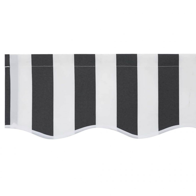 Materiał zapasowy do markizy Antracytowy i biały 3,5 x 2 m