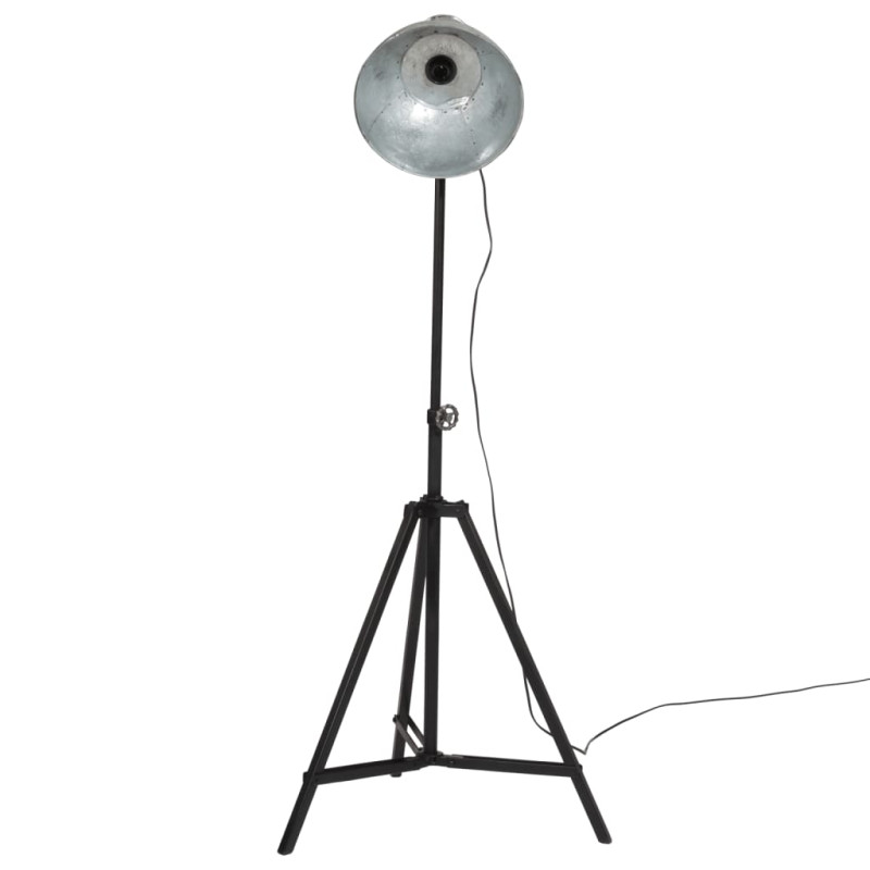 Lampa stojąca, 25 W, srebro vintage, 61x61x90/150 cm, E27