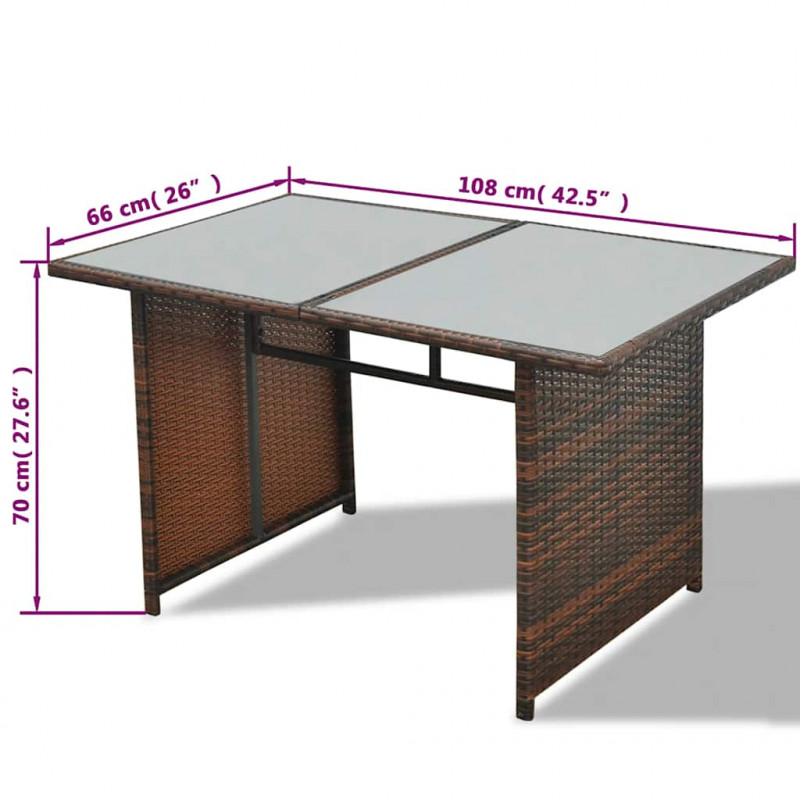 10-cz. zestaw mebli do ogrodu, poduszki, rattan PE, brązowy